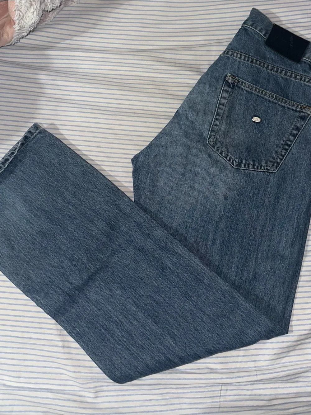 Lacoste Men's Straight Jeans in Blue Wash